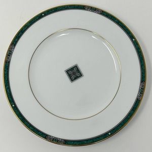 Noritake Emerald Crest 8 1/4" Salad Plate ** New w/ Sticker ** Discontinued